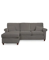 Lidia 82" Fabric 2-Pc. Reversible Chaise Sectional Sofa with Storage Ottoman, Created for Macy's