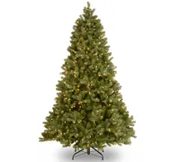 National Tree Company 7.5' Feel Real Downswept Douglas Fir Hinged Tree W Dual Color Lights & PowerConnect