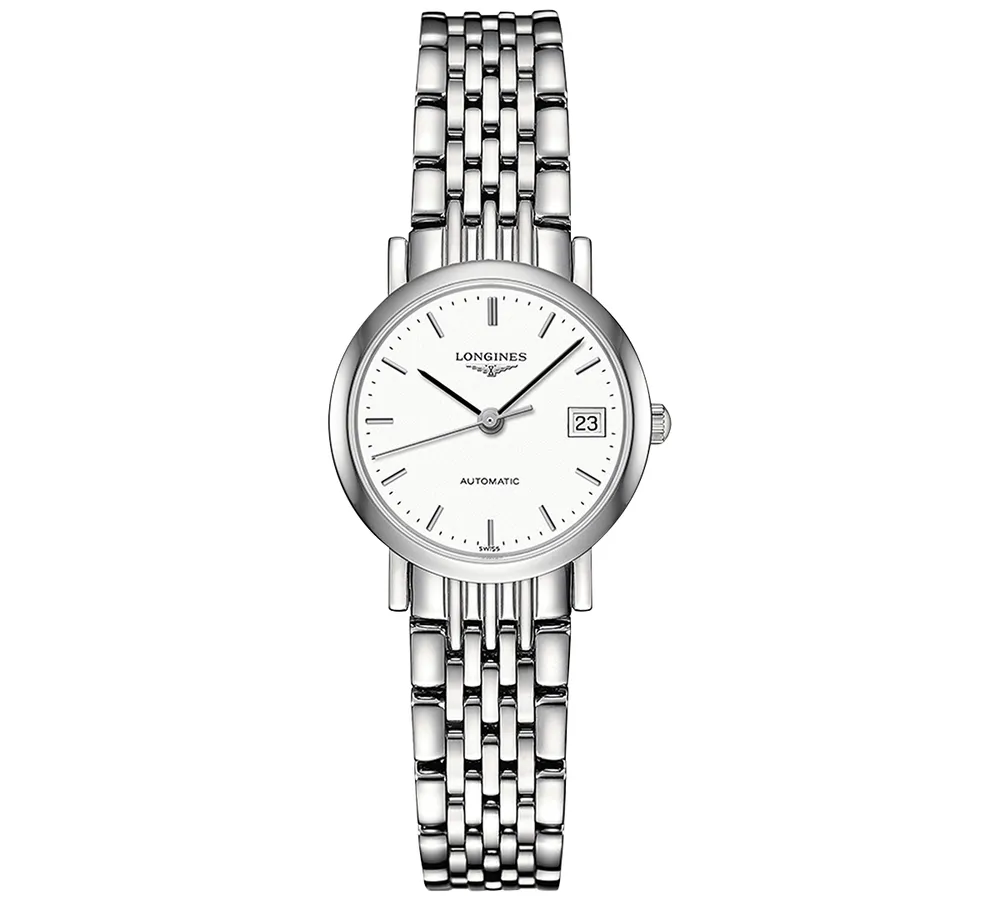 Longines Women's Swiss Automatic Elegant Stainless Steel Bracelet Watch 26mm
