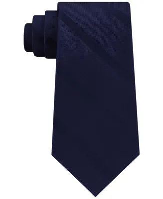 Tommy Hilfiger Men's Textured Woven Stripe Silk Tie
