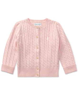 Polo Ralph Lauren Baby Girls Cable-Knit Cotton Cardigan