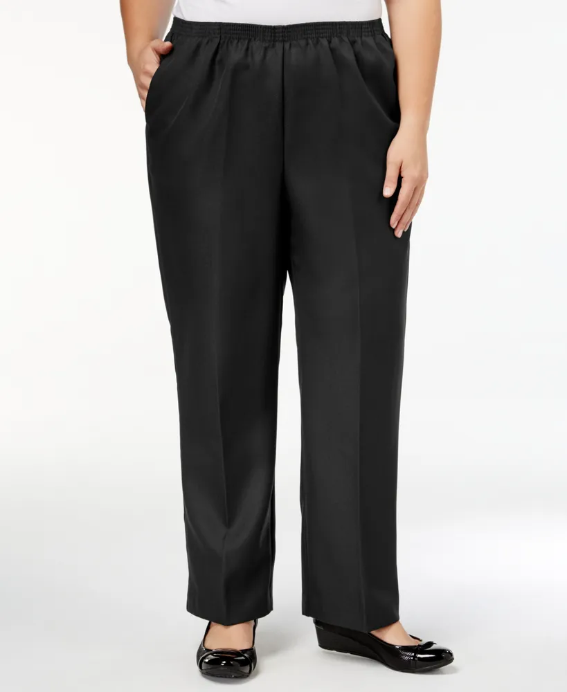 Alfred Dunner Plus Size Classic Allure Tummy Control Pull-On Pants