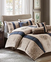 Madison Park Donovan Jacquard Medallion 7-Pc. Comforter Set