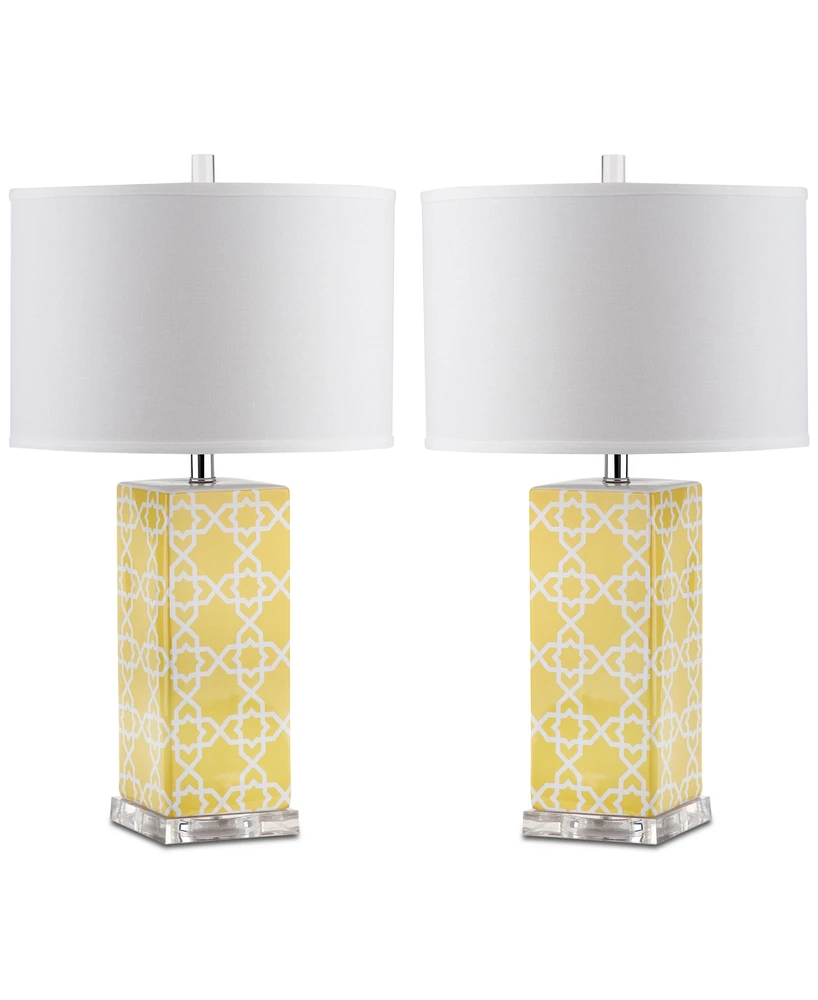 Safavieh Quatrefoil Set of 2 Table Lamps