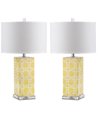 Safavieh Quatrefoil Set of 2 Table Lamps