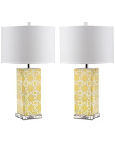 Safavieh Quatrefoil Set of 2 Table Lamps