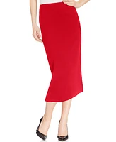 Kasper Crepe Pencil Midi Skirt, Regular & Petite Sizes