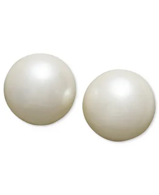 Charter Club Silver-Tone Imitation Pearl (8mm) Stud Earrings, Created for Macy's