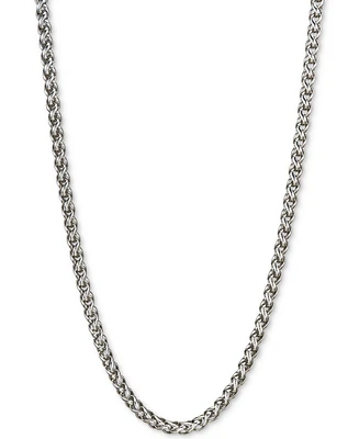 Esquire Men's Jewelry 22" Wheat Chain Necklace in Sterling Silver, Created for Macy's