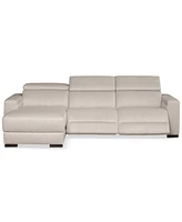Closeout! Nevio 3-Pc. Fabric Sectional Sofa with Chaise, Created for Macy's
