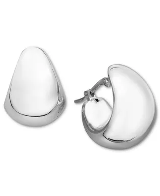 Bold Hoop Earrings 14k Gold or White