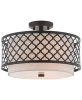 Livex Arabesque 3-Light 15" Semi Flush