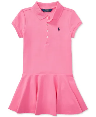 Toddler and Little Girls Cotton Mesh Stretch Shortsleeve Polo Dress