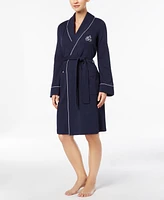 Lauren Ralph Quilted Shawl Collar Short Robe