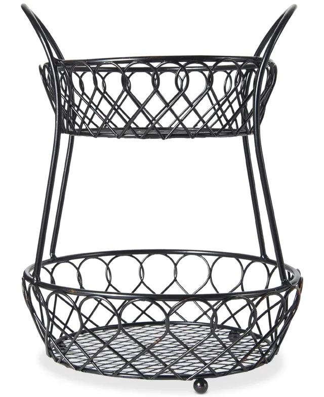 Mikasa Gourmet Basics By Mikasa Loop & Lattice 2-Tier Basket