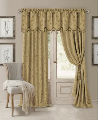 Elrene Mia Jacquard 52" x 84" Blackout Curtain Panel