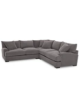 Rhyder 3-Pc. 'L' Shaped Fabric Sectional Sofa, Created for Macy's