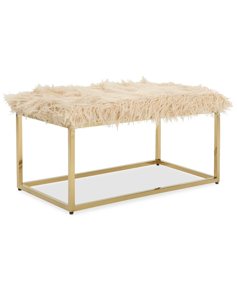 Sever Faux Fur Ottoman