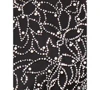 Msk Petite Beaded Overlay Gown