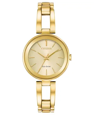 Citizen Women's Eco-Drive Axiom Gold-Tone Stainless Steel Bracelet Watch 28mm