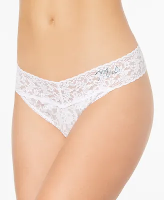 Hanky Panky Mrs. Original-Rise Sheer Lace Thong 4811T2