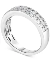 Diamond Double Row Band (3/4 ct. t.w.) in 14k White Gold