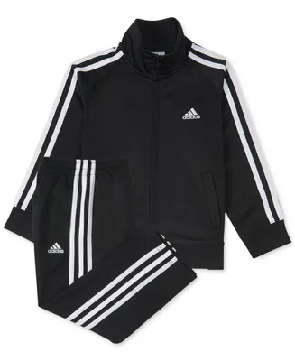 adidas Baby Boys Three Stripe Track Suit, 2 Piece Set