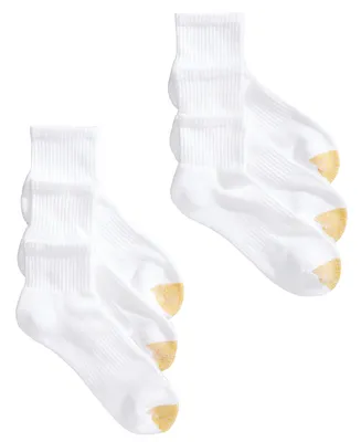 Gold Toe Women's 6-Pack Athletic Half-Cushion Quarter Socks