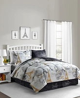 Fairfield Square Collection Paris Gold Reversible 8 Pc. Comforter Sets, Exclusively at Macy's