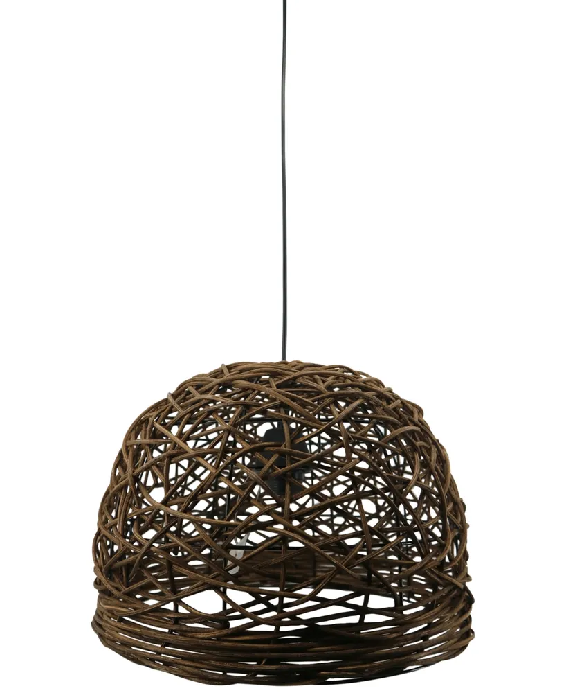 Pacific Coast Open Work Rattan Fixture Pendant, Created for Macy's