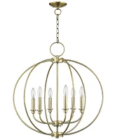 Livex Milania 6- Light Metal Chandelier