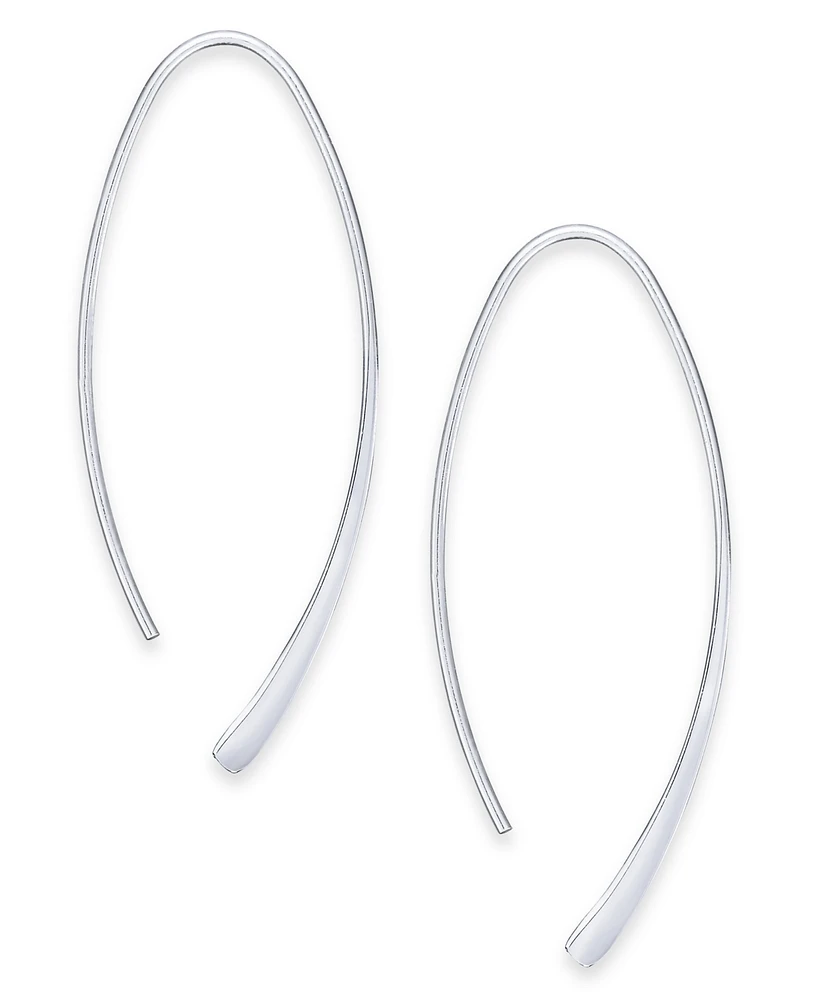 And Now This Medium Plated Polished Wire Threader Earrings