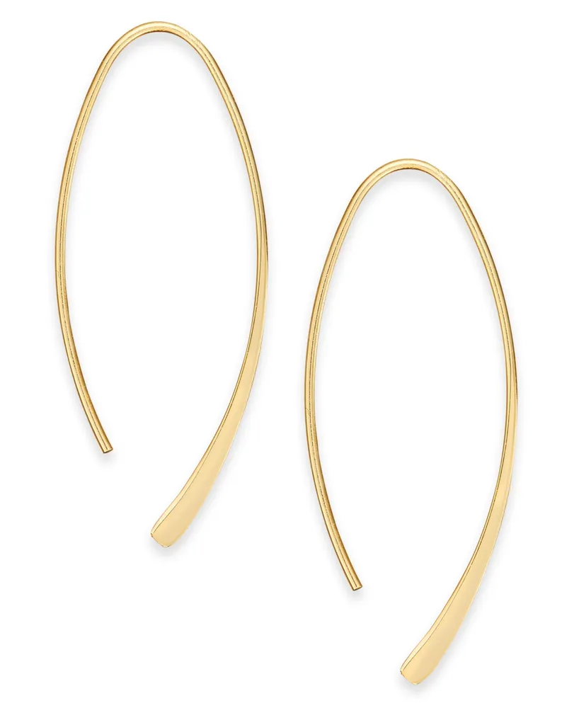 And Now This Medium Plated Polished Wire Threader Earrings