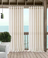 Elrene Carmen Sheer 114" x 84" Extra-Wide Indoor/Outdoor Grommet Curtain Panel with Tieback