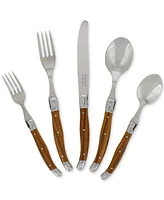 French Home 20-Piece French WoodGrain Flatware Set, Service for 4