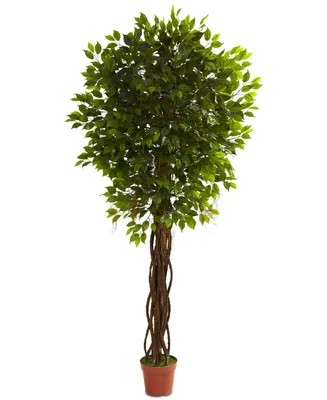 Nearly Natural 7.5' Ficus Uv-Resistant Indoor/Outdoor Tree