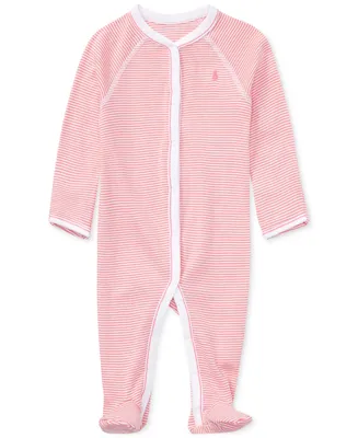 Polo Ralph Lauren Baby Girls Striped Cotton Coverall
