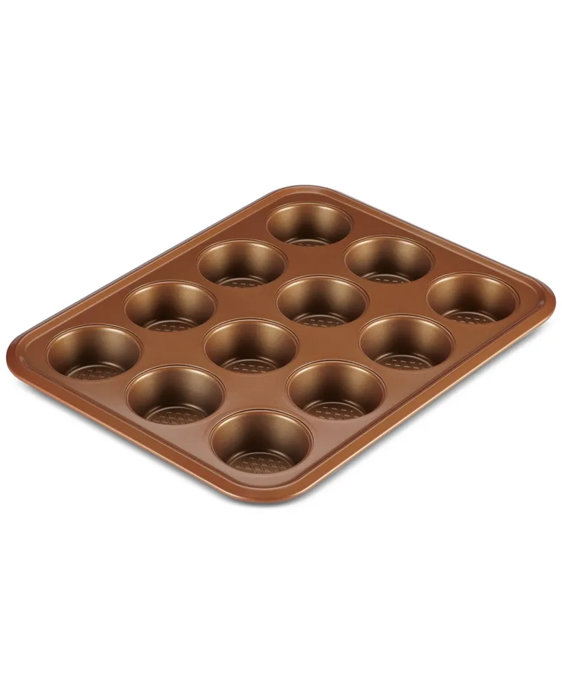 Circulon Bakeware Nonstick Muffin Pan, 12-Cup, Chocolate Brown