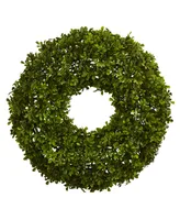 Nearly Natural 22" Boxwood Wreath