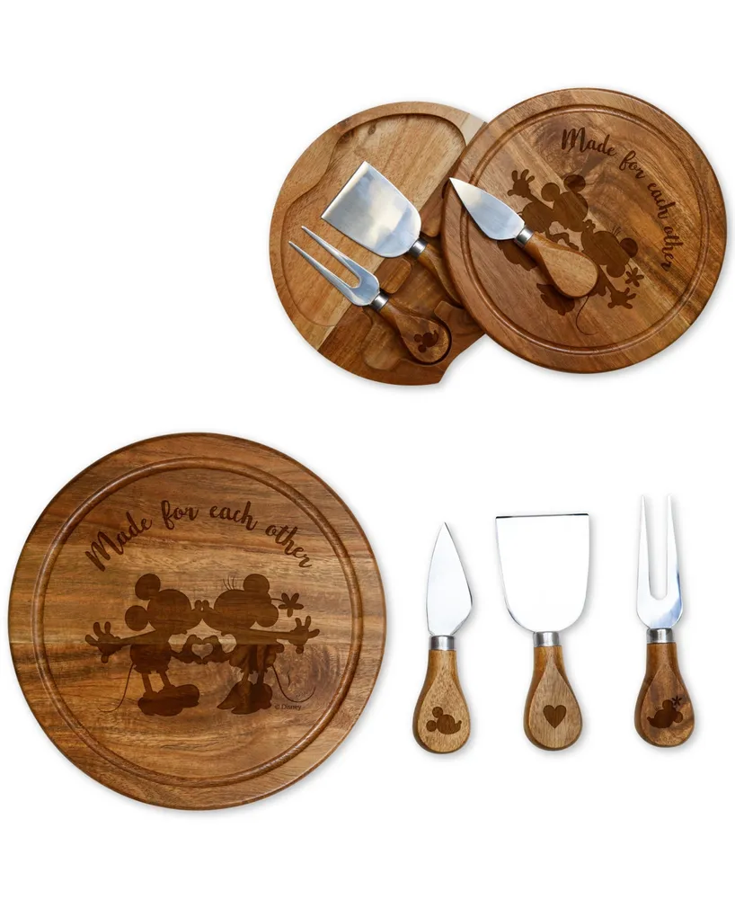 Disney Mickey & Minnie Mouse - 'Acacia Brie' Cheese Board & Tools Set