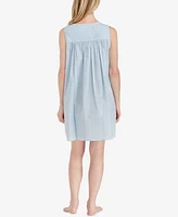 Eileen West Cotton Lace-Trim Short Nightgown