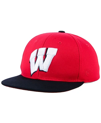 Top of the World Boys' Wisconsin Badgers Maverick Snapback Cap