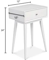 Elle Decor Rory 1-Drawer Side Table, Quick Ship
