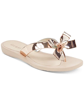 Guess Women's Tutu Eva Fashion Bow Detail Flip Flop Sandals