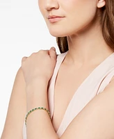 Effy Emerald (9-1/3 ct. t.w.) and Diamond (1/4 Tennis Bracelet 14k Gold (Also Available Brasilica by Sapphire)