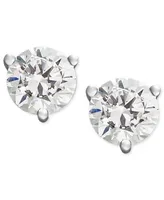 Certified Near Colorless Diamond Stud Earrings (/ ct. t.w.) in 18k Gold