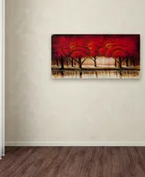 Rio 'Parade of Red Trees Ii' Canvas Art