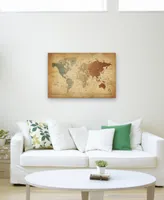 Michael Tompsett 'Time Zones Map of the World' Canvas Art