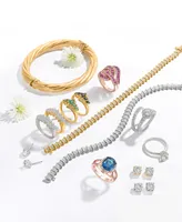 Sapphire (3/4 ct. t.w.) & Diamond (1/10 14k Gold (Also Tanzanite, Ruby and Emerald)