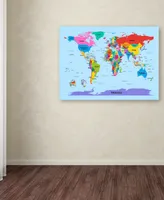 Michael Tompsett 'Childrens World Map' Canvas Art